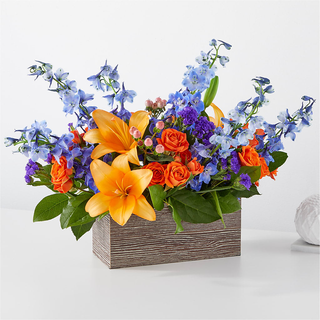 Radiant Citrus Box Bouquet – Decor Flowers And Events, Katy TX