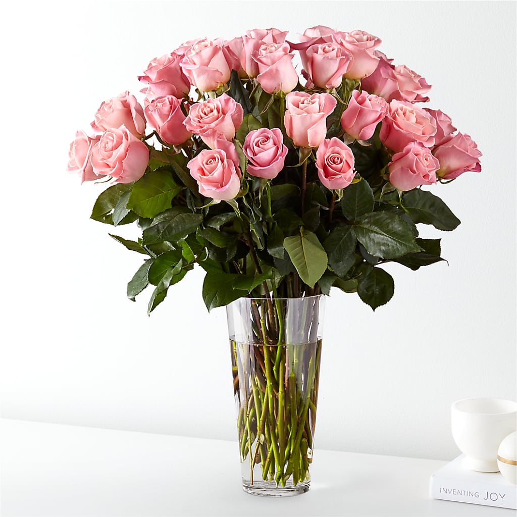 Long Stem Pink Rose Bouquet – Decor Flowers And Events, Katy TX
