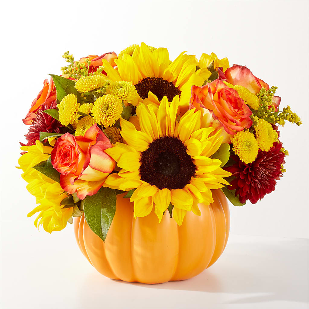 Golden Gourd Pumpkin Bouquet – Decor Flowers And Events, Katy TX