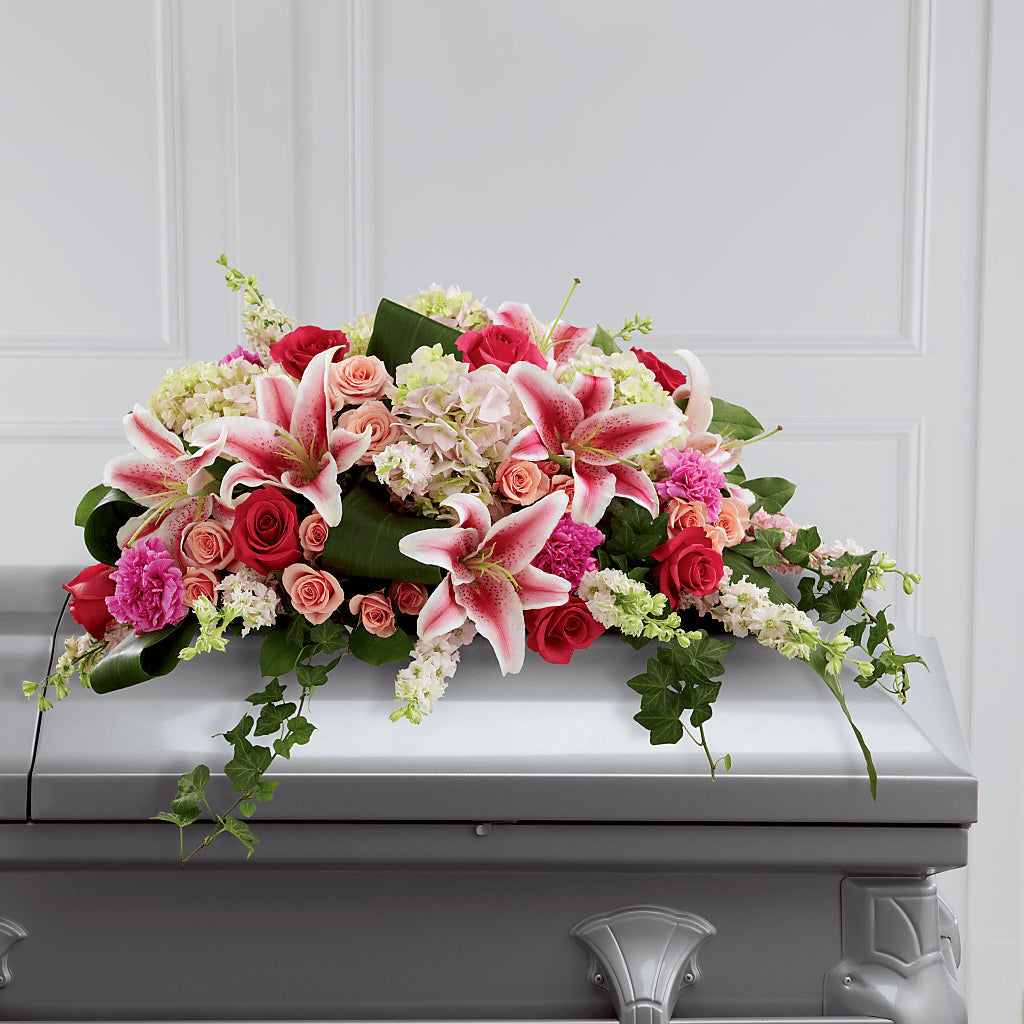 Splendid Grace Casket Spray – Decor Flowers And Events, Katy TX
