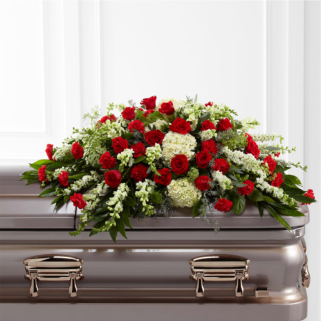 Sincerity Casket Spray – Decor Flowers And Events, Katy TX