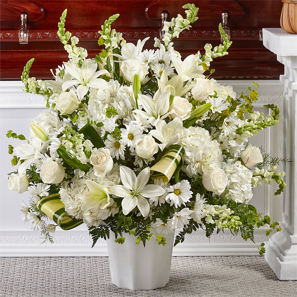 Thoughts of Tranquility Floor Basket – Decor Flowers And Events, Katy TX