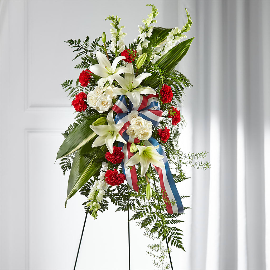Stars of Life Standing Spray – Decor Flowers And Events, Katy TX