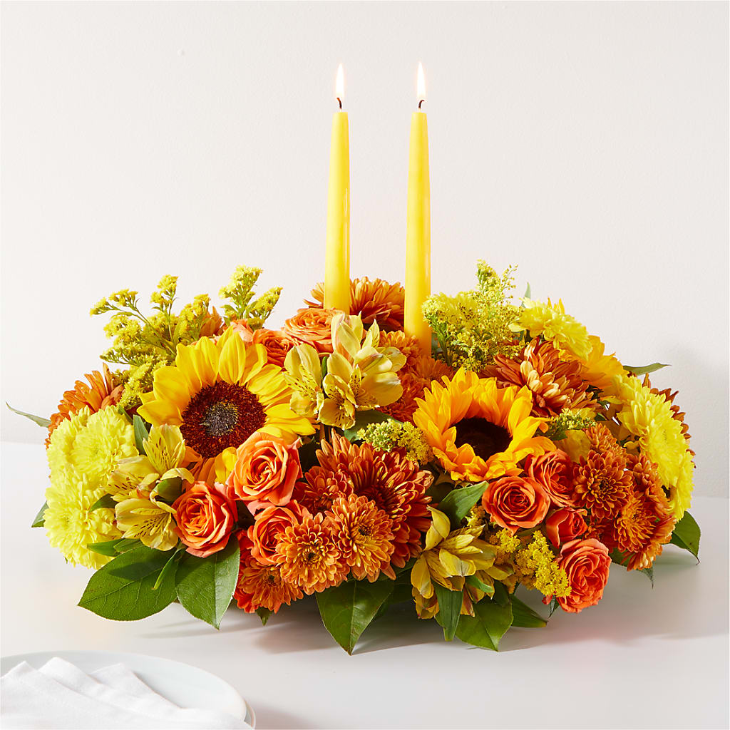 Autumn Harmony Centerpiece – Decor Flowers And Events, Katy TX