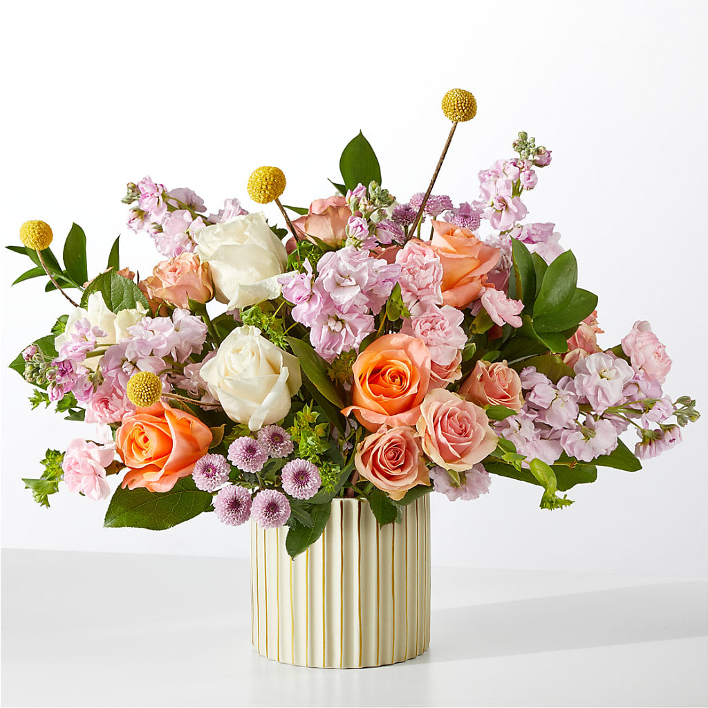 French Market Bouquet with Ivory Vase – Decor Flowers And Events, Katy TX